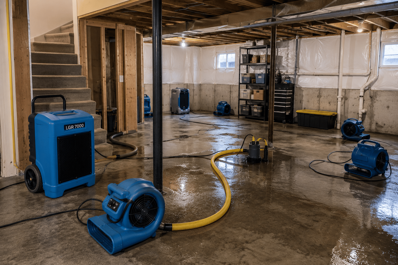 drying flooded basement pueblo co