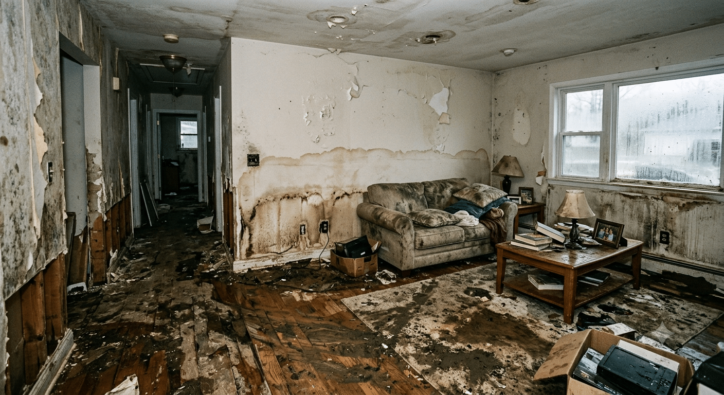 water damaged house in pueblo co
